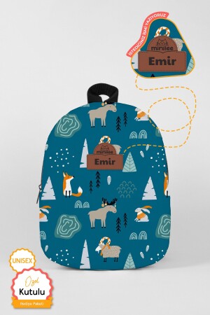 Personalized Named - Wild Animals 0-8 Years - Nursery - Kindergarten Children's Backpack - Minilee