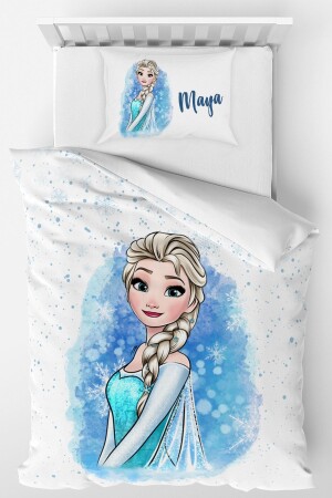 Personalized Single Micro Satin Duvet Cover Set Frozen Elsa 6417328439704 - Homamia