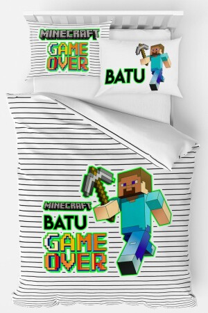 Personalized Single Micro Satin Duvet Cover Set Minecraft tknevrs-minecraft - Homamia