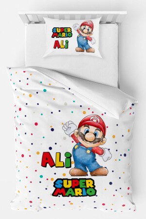 Personalized Single Micro Satin Duvet Cover Set Super Mario tknevrs-mario - Homamia
