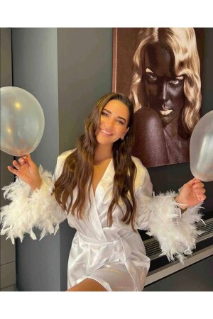 Personalized White Satin Bride Bride Dressing Gown - Etsii