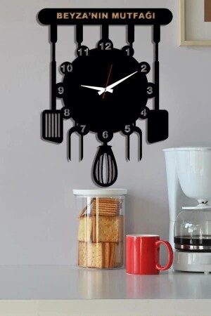 Personalized Wooden Decorative Kitchen Clock 40cm - Ensa Design