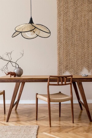 Pervane Tekli Camlı Rattan Sarkıt 8643-2 - Lumexx