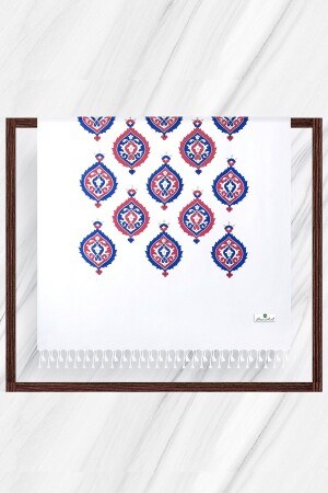 Peshtemal 100% Cotton Bath Towel Red Palace Patterned 00EA - bursa havlu
