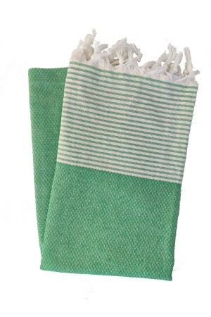 Peshtemal, 100% Cotton, Checkered Pattern Green, Beach Towel, Bath Towel GPHGERKRELI - Peştanoz