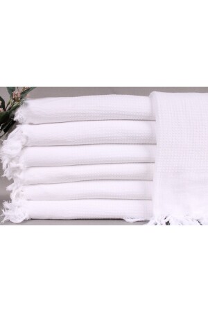 Peshtemal White Peshtemal 90x170 Cm Cotton Peshtemal Gezi Peshtemal 3-6-2 - Kayra Export