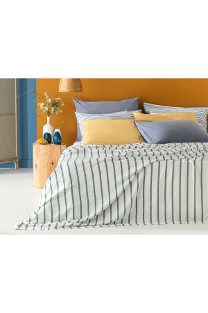 Petite Daisies Yarn Dyed Viscose Double Pike 200x220 Cm Seledon TYC00450566959 - English Home