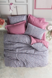 Petite Tek Kişilik Nevresim Takımı Penny Gül Kurusu Ranforce %100 Pamuk 8680108068212 - Cotton Box