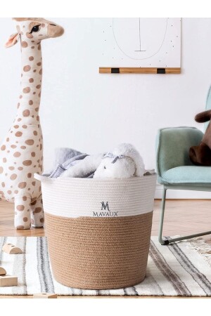 Pfeilspitze – 40 cm–36 cm – Korb – Blumentopf – Jute – Weide – geflochtener Korb – Organizer - Mavaux