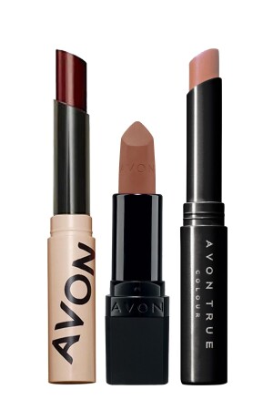 Pflaumenfarbener Balsam und Ultra Beauty Cappucino – wunderbare Mokka-Lippenstiftpackung - Avon