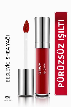 Pflegender Lipgloss – Dewy Lip Glaze – 009 Vibrant Red-8682536068178 0313121 - Flormar