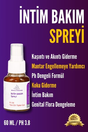 Ph Balanced - Odor - Fungus - Itching and Discharge Relief - Intim Care Spray for Genital Area 60ml - Macaiderm