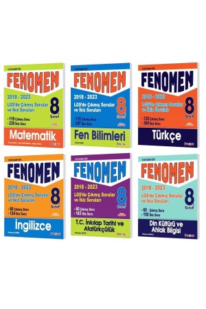 phenomenon 8. Class LGS 2018-2023 Questions and Twin Questions Set 6 Books 2024 Edition - Fenomen Yayıncılık