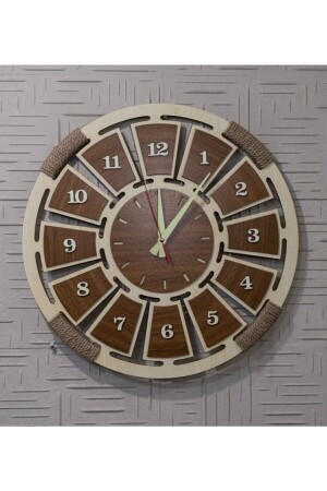 Phosphorescent Wooden Analog Wall Clock (GLIGHTING AT NIGHT) ecphosphorlu - enmalife