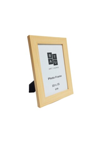 Photo Frame with Real Glass Desktop Stand and Can Be Hanged on the Wall 10x15 Cm Natural - Batu Art Home
