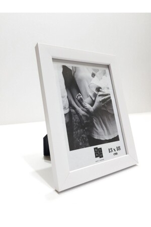 Photo Frame with Real Glass Desktop Stand and Can Be Hanged on the Wall 13x18 Cm White - Batu Art Home