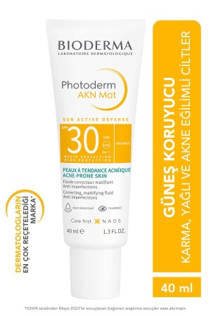 Photoderm Acne Matte Mattifying Effect SPF30 Sunscreen for Combination and Oily Skin 40ml - Bioderma