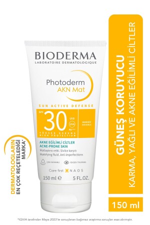Photoderm AKN Mat Sivilce Karşıtı Güneş Kremi Yağlı Akne Eğilimli Ciltler Matlaştırıcı Etki 150 ml - Bioderma