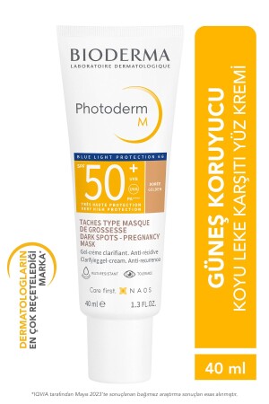 Photoderm M Golden SPF50+ Farbige Sonnencreme für das Gesicht mit hohem Schutz gegen dunkle Flecken und blaues Licht, 40 ml 1006623714 - Bioderma
