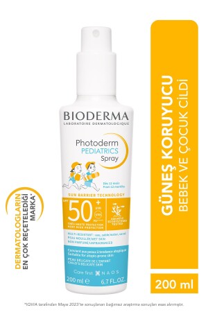 Photoderm Pediatrics Spray SPF50+ Baby-Child Very High Protection Sunscreen in Spray Form 200 ml - Bioderma