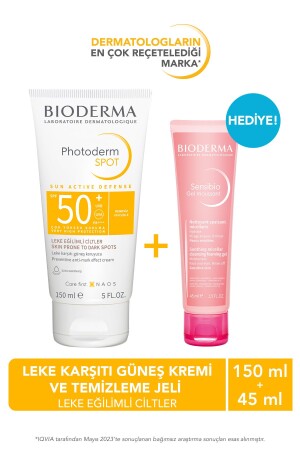 Photoderm SPOT SPF50+ Anti-Blemish Sunscreen & Sensibio Cleansing Gel 45 ML - Bioderma