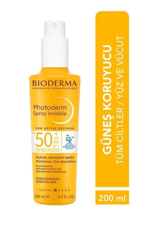 Photoderm Spray SPF50+ High Protection Sunscreen in Spray Form for All Skin 200 ml 1006633677 - Bioderma