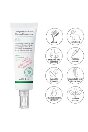 Physical Sunscreen Spf 50 Pa 50ml Fiziksel Filtreli Leke Sivilce Karşıtı Yüz Güneş Kremi AXS-033 - AXIS-Y