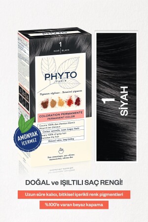 Phytocolor 1 Black Ammonia-Free Permanent Herbal Hair Dye 3338221002501 - Phyto