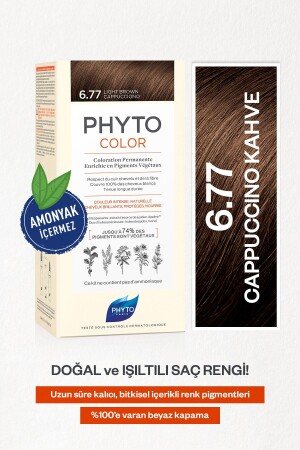 Phytocolor 6. 77 Cappucino Brown Ammonia-Free Permanent Herbal Hair Dye 3338221002389 - Phyto