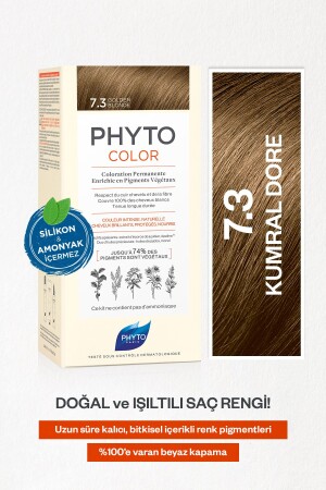 Phytocolor 7. 3 Auburn Gold Ammonia-Free Permanent Herbal Hair Dye 3338221002426 - Phyto