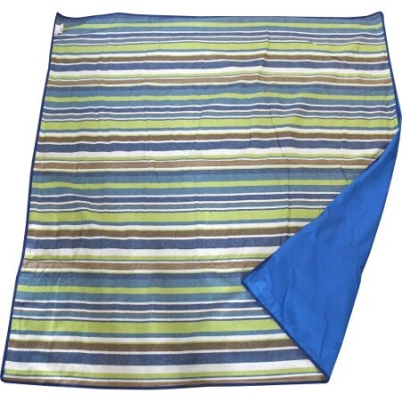 Picknickdecke Cattara Spring – blau-gestreift, 150 x 150 cm - Cattara