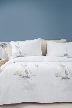 Piera Double Duvet Set - Blue YTSGRPIST-1590904 - Yataş