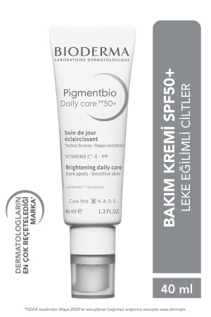 Pigmentbio Daily Care Spf50 Anti-Blemish Brightening Sunscreen Vitamin E and C Cream 40 ml - Bioderma