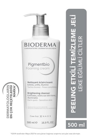 Pigmentbio Foaming Cream Leke Karşıtı Aydınlatıcı Peeling Etkili Yıkama Jeli Yüz ve Vücut 500 ml - Bioderma