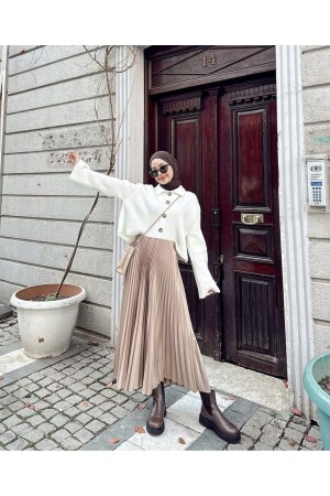 Piliseli Tesettür Etek - Trend Marfa
