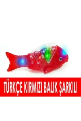 Pilli Işıklı Oyuncak Balık Kirmizi Balik Şarkısını Soylemektedir Sesli Işıklı ÜRTCSZE1519 - SAZE