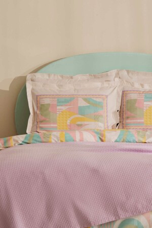 Pine Double Duvet Cover Pique Set Lilac 200. 22. 01. 0103 - Karaca Home