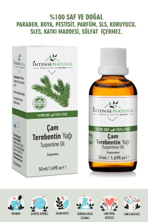 Pine Turpentine Essential Oil 50 ml 100% Pure and Natural Pine Turpentine Essential Oil - İntense Natural