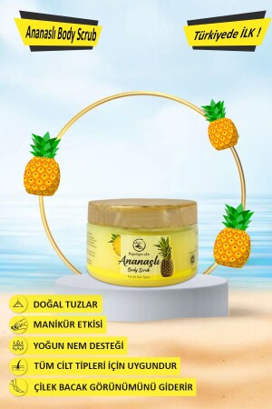 Pineapple Body Scrub, Pineapple Peeling, Moisturizing Nourishing Hand Foot Body Peeling 250 Ml. bodyscrub - Aslı Bu