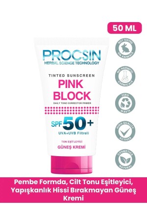Pink Block Aydınlatıcı Ve Ton Eşitleyici Spf50 Güneş Kremi 50 ml - Procsin