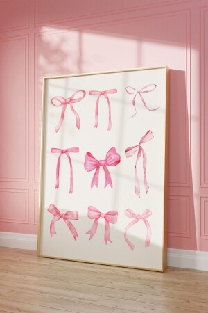 Pink Bows Coquette Aesthetic Poster- Balletcore Aesthetic Poster- Pinterest Aesthetic Poster - Vinca Prints