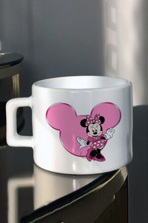 Pink Heart Minni Mause Printed Tea Coffee Milk Cup 6531201566 - Hediyexpres