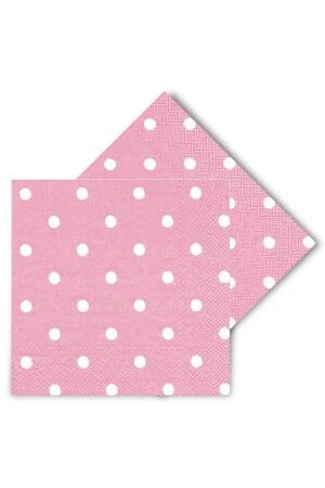 Pink Napkin with White Polka Dots - Roll Up