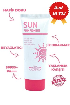 Pink Power Non-Sticky Spf50 Pa Uva/UVB Sun Cream with Adenosine 70ml - Foodaholic