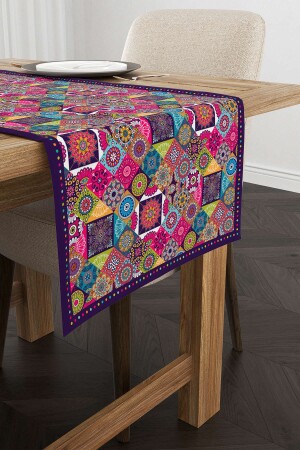Pink Purple Ramadan Themed Motif Patterned Digital Printed Runner Cgh1335-rn - Cango Home