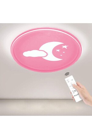Pink Sky Children's Room LED Chandelier with Remote Control Skychild - ABAJUR EVİM