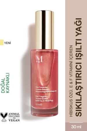 Pink Tangerine Vitamin-Infused Shiny Hair & Body Oil 30 ML - Misbahçe
