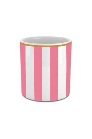 Pink White Striped Double Cup Espresso Double Turkish Coffee Cup Coffee Cup FIN203 - Vivas