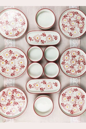 Pinky 14 Piece Breakfast Set for 6 People - Presentation Plate - Dfn Life