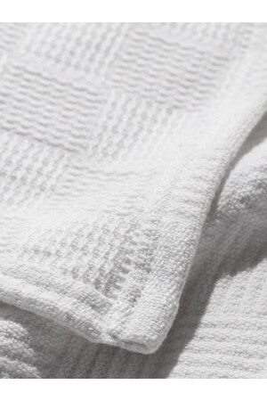 Pique Double 100% Cotton Small Checker Pattern Bedspread Hotel Type Luxury Pique Set White TYC00400030220 - VESSİNOHOME